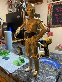 C-3PO protocol droid from Star Wars 3D print model
