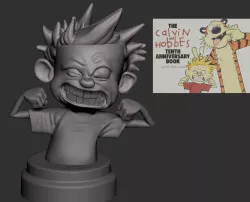 Calvin and Hobbes Mini Statue Bust