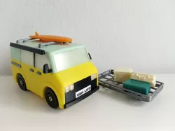Campervan Toy. Surfboard and Luggage Structure Set.