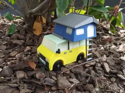Campervan Toy. Surfboard and Upper Tent Set