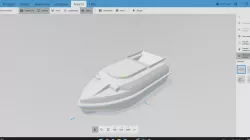 Carp boat hull, bait boat