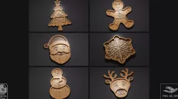 Christmas Trays Pack - CNC Files for Wood (svg, dxf, eps, ai, pdf, stl)