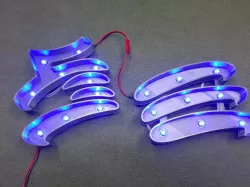 Complete GIANT alphabet (stl format) of skate and destroy typography for posters with pixel led lighting