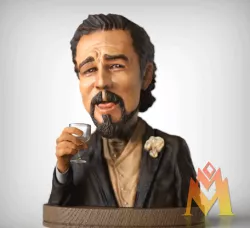 Django Leonardo DiCaprio Laughing meme - caricature figurine