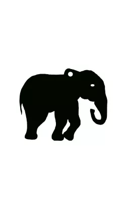 Elephant 2D keychain