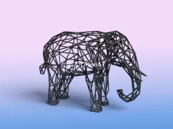 Elephant - mesh wire art