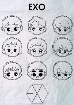 Exo Boy Band Cookie Cutter Set