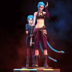 Fan Art Jinx and Powder - Statue