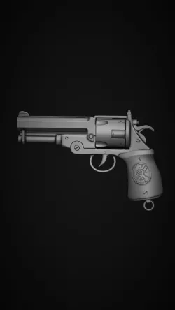 Fanart Hellboy's Samaritan Revolver + Base
