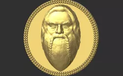 Gimli medallion pendant 3D printing ready stl obj