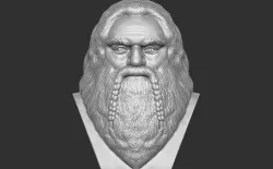 Gimli The Lord of the Rings bust for 3D printing