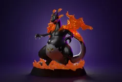 GMAX CHARIZARD - 3D PRINTABLE POKEMON IN PIECES AND WHOLE