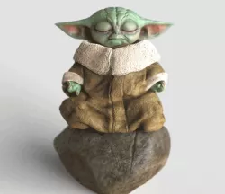 Grogu meditating version  - Mandalorian - Starwar - Fanart FIGURINE series