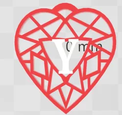 HEART KEY CHAINS WITH INITIALS