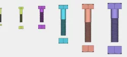 hexagonal nut and bolt - metric
