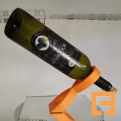 Hourglass sand timer shaped balanced bottle holder