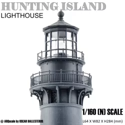 HUNTING ISLAND LIGHTHOUSE - N (1/160) SCALE MODEL LANDMARK