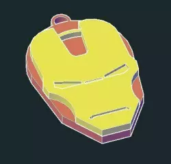 Iron man comic keychain