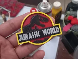 Jurassic World Logo Keychain