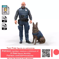 K9 police officer with dog