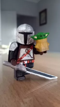 Lego Mando Scale 1:1 Din Djarin Mandalorian Star Wars Minifigure Fully Functional