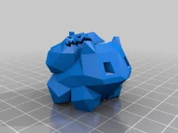 Low Poly Bulbasaur Pumpkin Halloween