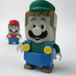 Luigi - "LEGO LUIGI" style - Super Mario - complete set