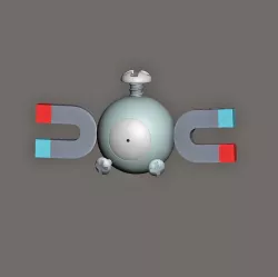 Magnemite Pokemon Fanart Model