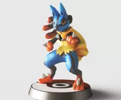 MEGA LUCARIO V2 FIGHTING POSE - POKÉMON FIGURINE - POKÉMON UNITE
