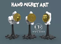 mickey art hand