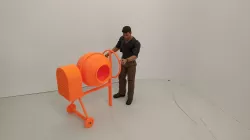 mixing machine concrete mixer scale 1/10 Crawler Diorama