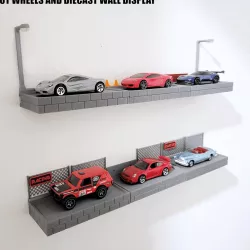 MODULAR WALL MOUNT DISPLAY FOR 1/64 DIECAST (HOT WHEELS, MATCHBOX, ETC)