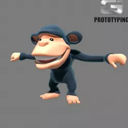 monkey with hand open