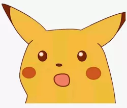 Pikachu Meme Surprised Key Ring