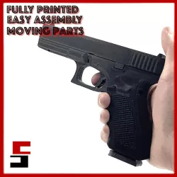 PISTOL Glock 17 MOVABLE TRIGGER PARTS articulated firable