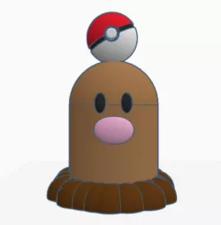 Pokemon Diglet with Pokeball