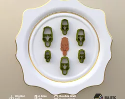 POLYMER CLAY CUTTERS /Otter cutter in 6 sizes and 2 cut versions/EULITEC.COM/CC/COPYRIGHTED LICENSE