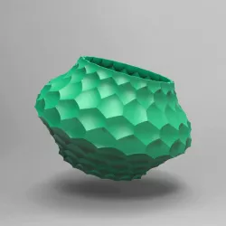 pot pencil pot container office tool origami geometric faceted geometric tool