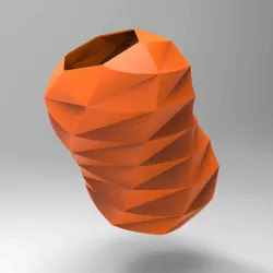 pot pencil pot container office tool origami geometric faceted geometric tool