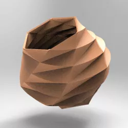 pot pencil pot container office tool origami geometric faceted geometric tool