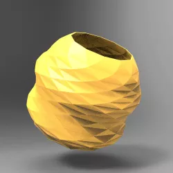 pot pencil pot container office tool origami geometric faceted geometric tool
