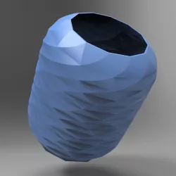 pot pencil pot container office tool origami geometric faceted geometric tool