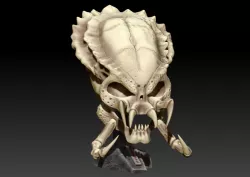 PREDATOR SKULL WITH BASE
