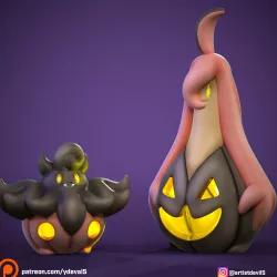 Pumpkaboo and Gourgeist Lantern