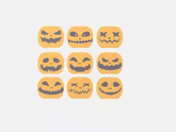 PUMPKIN FACE KEY CHAINS