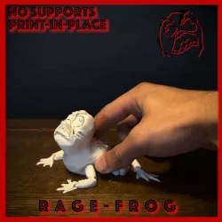 Rage face Flexi Toad Frog articulated print-in-place no supports Meme