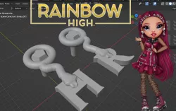 Rainbow High Mila Berrymore earrings