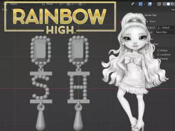 Rainbow High Natasha Zima Earrings