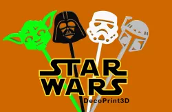 Revolvedores para vasos star wars / stirrers for glasses star wars