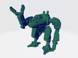 Scifi retro medium mech